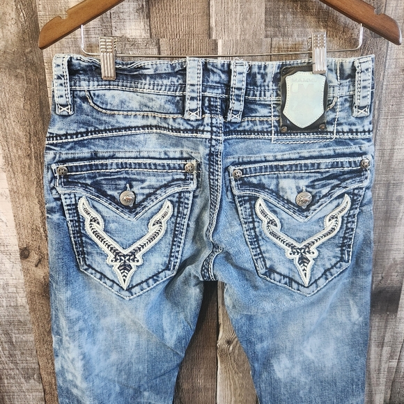 Mammut Straight Leg Denim Mens Jeans Thick Stitch 31X31 - Picture 6 of 16